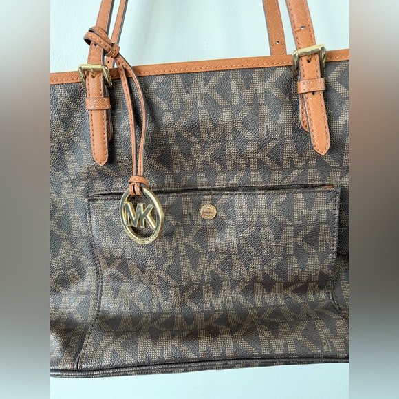 Michael Kors Signature Brown Tote - Picture 3 of 16